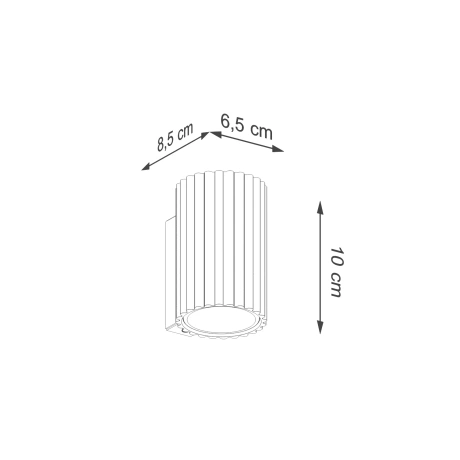 Wandleuchte KARBON 10 taupe