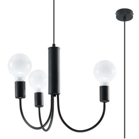 Kronleuchter PICCOLO 3 schwarz