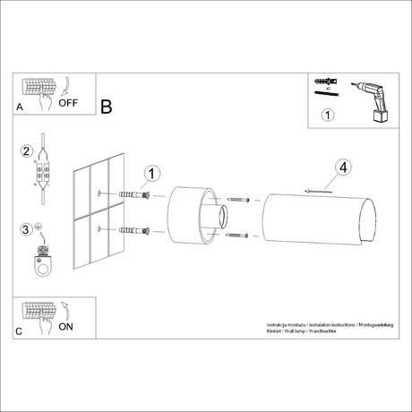 Wandlampe FLASH weiß