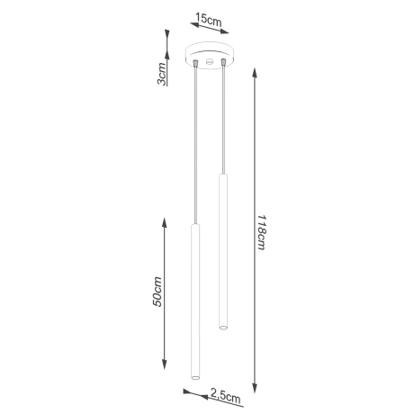 Pendelleuchten PASTELO 2 schwarz