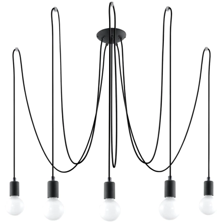 Kronleuchter EDISON 5 schwarz