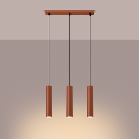 Pendelleuchte LAGOS 3L roter Ocker