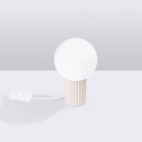 Tischlampe HALO beige