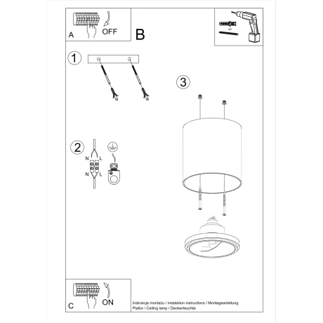 Deckenleuchte TIUBE weiß