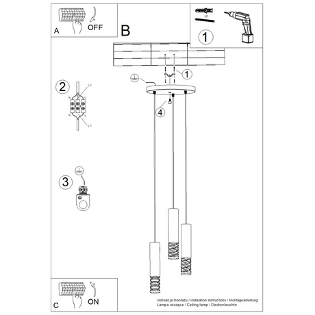 Pendelleuchte LAMI 3P weiß